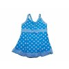 【KidsForet】リボン付きドット柄ワンピース水着　ターコイズブルー　80-120cm（B33850）【2012夏】