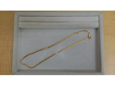 K18ネックレス買取しました。質岡崎質屋岡崎市貴金属ジュエリー金プラチナダイヤモンド時計ロレックスオメガブランドバックルイヴィトンシャネルエルメス携帯スマートフォン商品券株主優待券図書カードクオカードのお買取は地域No.1安心高価買取&質の大黒屋質岡崎店にお任せ下さい。
