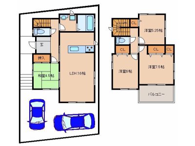 【新築戸建】八幡西区の新築一戸建。JR黒崎駅から車5分。４LDK車2台。青山小学校歩3分