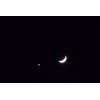 2017年１月２日澄み切った東京の空我が家から撮った月と星です
