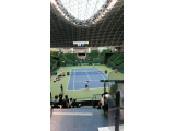 県内初のテニスワールドツアーがブルボンビーンズドームで