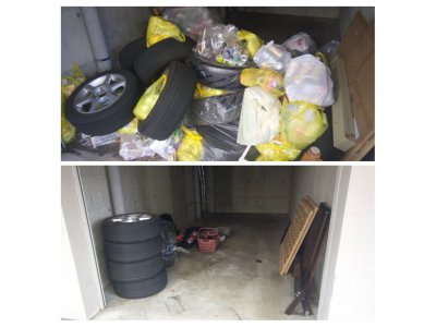 清田区真栄にて駐車場内の不用品回収処分 札幌市便利屋タクミ