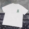 CHROME HEARTS Tシャツ グリーン×ブラッククロスデザイン ストリート感抜群 クロムハーツ