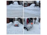 札幌市白石区北郷にて駐車場の雪かき