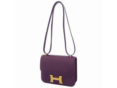 エルメス ショルダーバッグ ミニ コンスタンス3 カシス/ゴールド金具 スイフト Z刻印 HERMES Constance