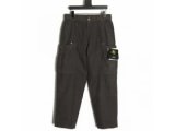 2024秋冬 ストーンアイランド カーゴパンツ ブラックカラー コンパスロゴポケット 綿 STONE ISLAND