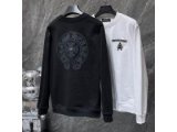 クロムハーツ トレーナー ホワイト ロゴ&花模様 グラフィックプリント CHROME HEARTS