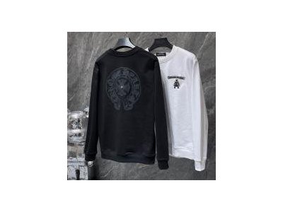 クロムハーツ トレーナー ホワイト ロゴ&花模様 グラフィックプリント CHROME HEARTS