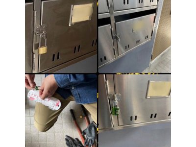 東区 南京錠を壊しに