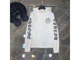 クロムハーツ パーカー ロゴ シンプル ブラック ホワイト コントラスト CHROME HEARTS