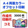 (3000枚）Ａ４★両面カラーチラシ作成～印刷