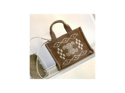 CELINE ハンドバッグ ウーブンパターン トリオンフロゴ エレガント セリーヌ