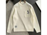 ロエベ セーター ロゴ刺繍 ウール リブ編み シンプル 高級感 LOEWE
