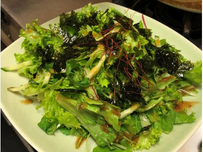 韓国海苔のチョレギサラダ