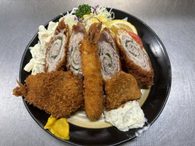 ミックスフライ定食