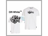 オフホワイト X KATSU FATLOCK ロゴ Tシャツ 偽物 ホワイト COPYBIBI.COM SN:RUUWPD
