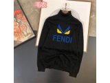 フェンデイ セーター アイボリー ロゴ目デザイン タートルネック カジュアルスタイル FENDI