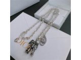 即買いアイテム DIOR ネックレス シルバーチェーン ロボットモチーフ ロゴ ディオール