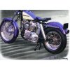 写実的な　ブルーベースのすてきな　バイクのデザイン画です。