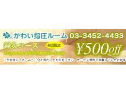 鍼灸コース　500円OFF！