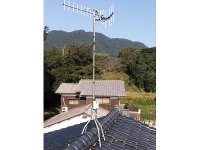糸島市の高須でアンテナ工事です。