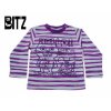 【BIT'Z】ビッツ　ねこ＆ねずみ柄ボーダー長袖シャツ(B110422)