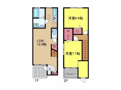 ★戸建感覚のメゾネット２ＬＤＫ賃貸★大阪市平野区喜連｛地下鉄谷町線「喜連瓜破」駅徒歩６分