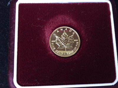 メイプルリーフ金貨　お買取りさせて頂きました。　
