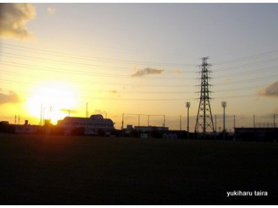 沖縄県うるま市の夕日
