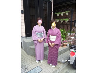 6月きもの単衣(胴裏なし、透けない)☆お茶会コーデ☆お客様画像あり