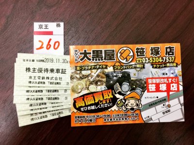 京王電鉄株主優待乗車券 大特価販売中！