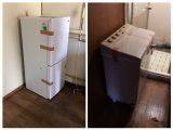 札幌市厚別区にて冷蔵庫、洗濯機、リサイクル法家電回収便利屋タクミ美園店