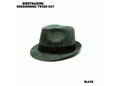 大人な雰囲気のツイードハット HIDETRADING HERRINGBONE HAT